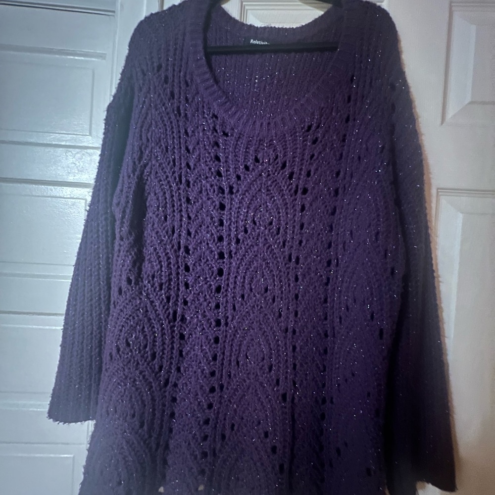 Purple Knit Sweater